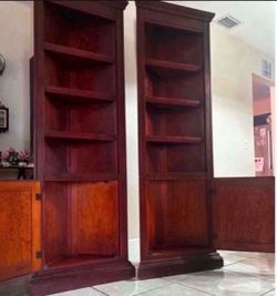 Pair Of Corner Bookshelves