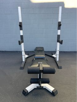Nautilus Squat Rack and Olympic Bench…. Home Gym Fitness…. $200 Price is Firm!!!!