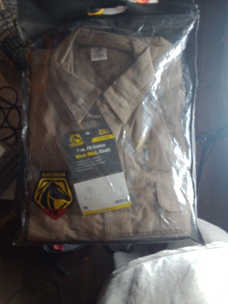 Brand New Black Stallion Fire Rated Work Shirt Size 2 X