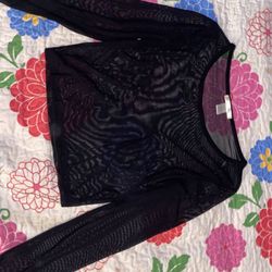 Black See Through Top