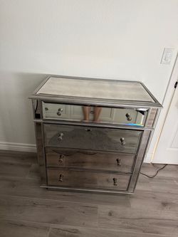 Glass Dresser gray color