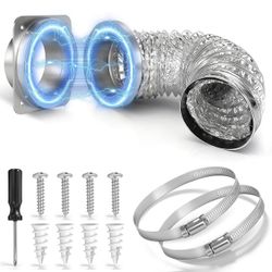 DV180 Magnetic Dryer Vent Connector, Airtight Seal, Quick Connect, Easy to Clean Lint, 3.3ft 4" Duct with Two Clamps new $40 in n Lakeland 