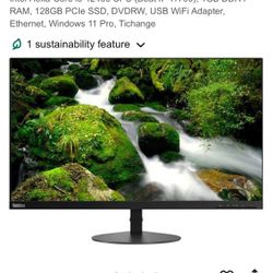 Almost New！Lenovo Monitor 27 inch, high resolution 