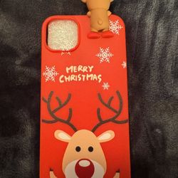 Cute 3D Doll Cartoon Christmas Deer Case For iPhone SE 2022 2020 8 7 14 13 12 Mini 11 Pro X XR XS Max 6 6S Plus Soft 