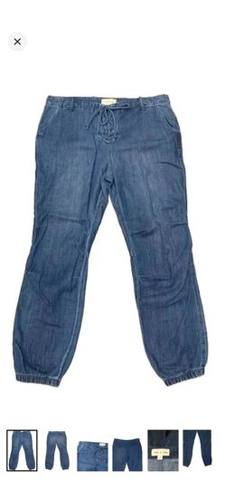 Anthropologie Cloth & Stone Denim Lace Up Joggers