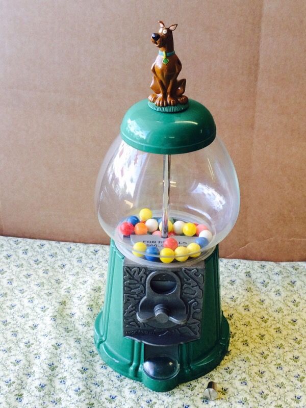 Scooby Doo Green Bubble Gum Machine - by Warner Bros 2001 - quality metal