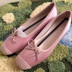 New Pink Glossy Ballet Flats – Size EU 38 (US 7.5–8)