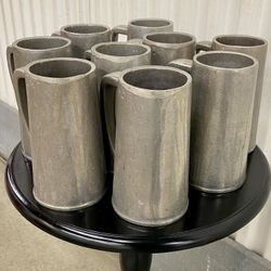 Antique 1800’s pewter steins (set of 9)