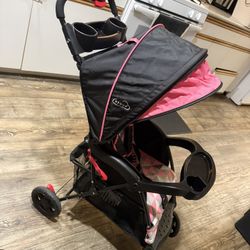 Kolcraft Cloud Sport Girl Lightweight Stroller for Child/Toddler, Coral