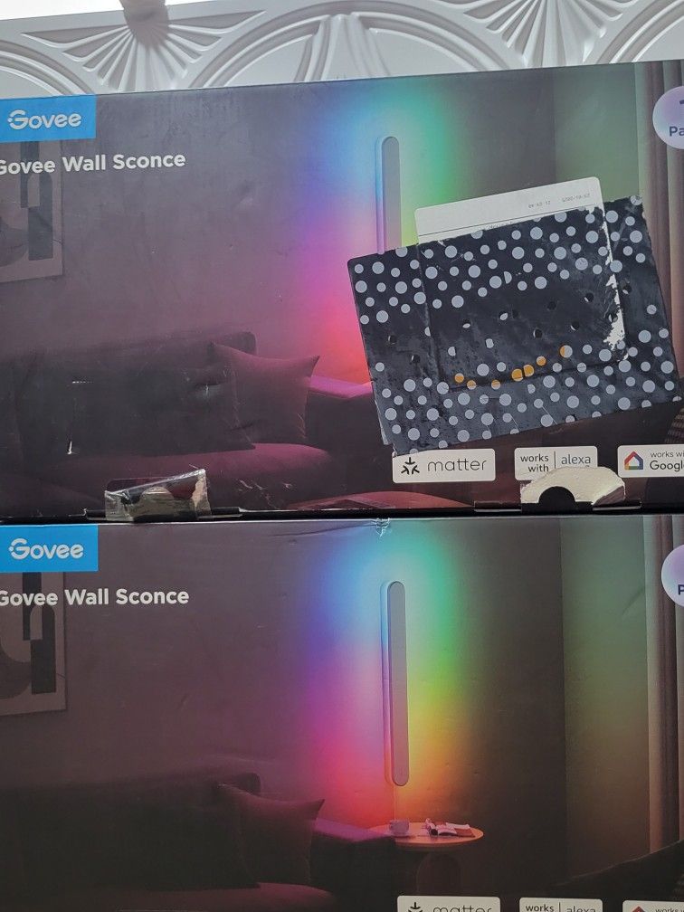 Govee Wall Sconce Pack 1 Each ( Brand New, Never Used ) Both For $100