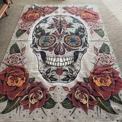 Sugar Skull (Ruggable 6x9 Rug w/Premium Pad & Spray Cleaner 32 oz)