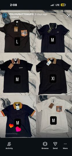 Mens polos Button ups