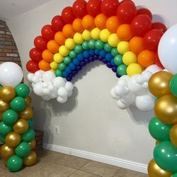 Rainbow Balloon Arch 