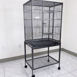 (NEW) $95 Large 53” Bird Cage for Parakeet Parrot Cockatiel Canary Finch Lovebird, Size 24x17x53”