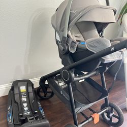 Nuna Car seat And Base With Stokke Stroller