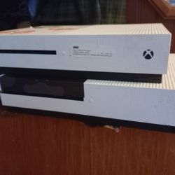 2 Xbox One S With All Wires And Power Cord And One Paddle. 