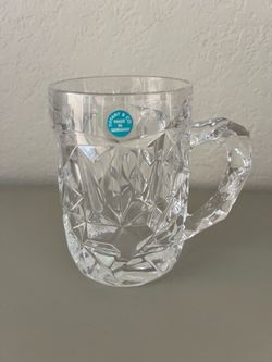 New Tiffany & Co Rock Cut Crystal Beer Mug
