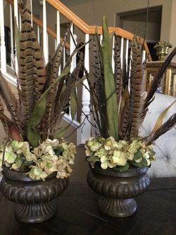 Two artificial plants