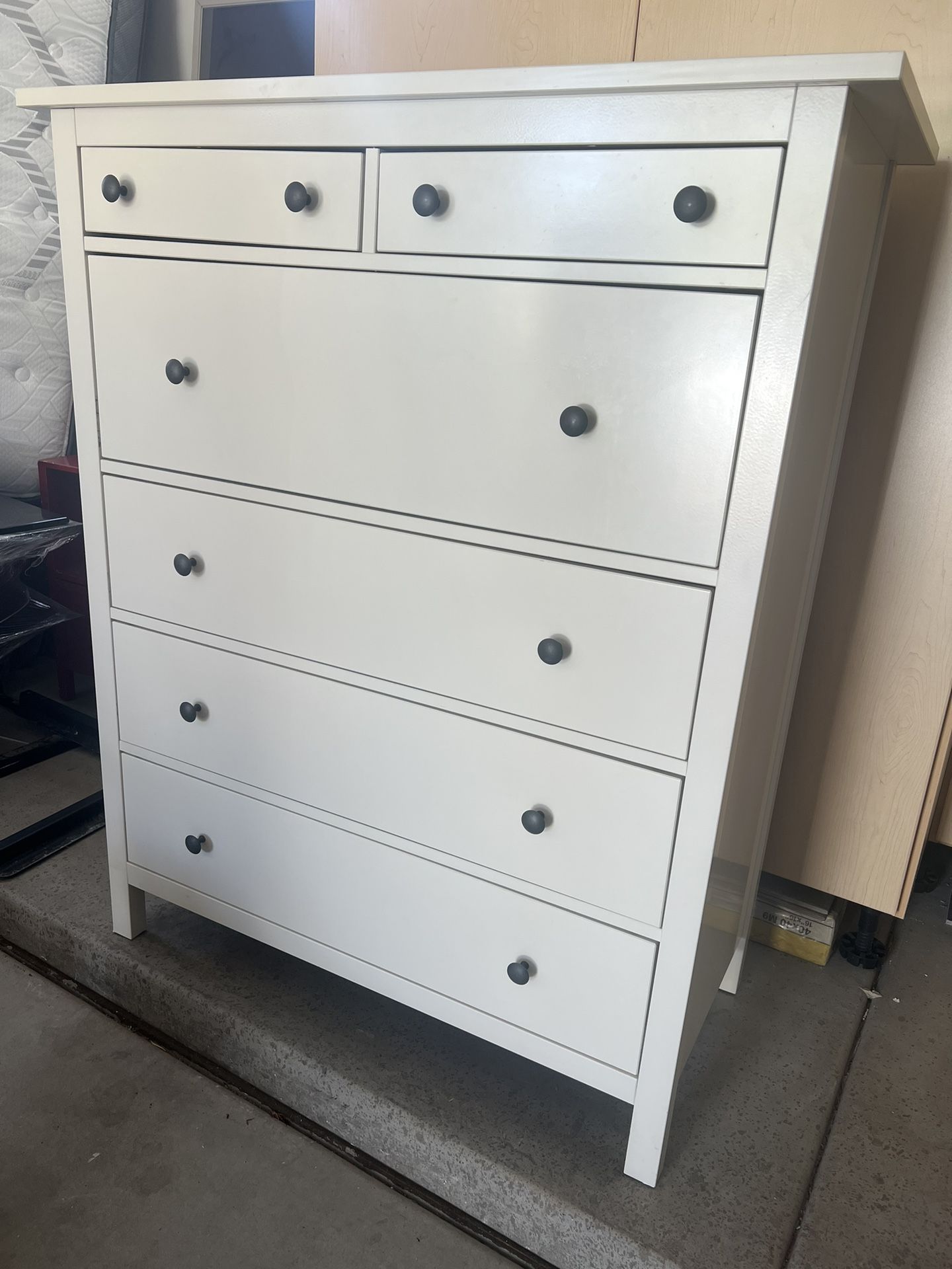 White IKEA 6-drawer Dresser, 42 1/2 X 51 5/8”