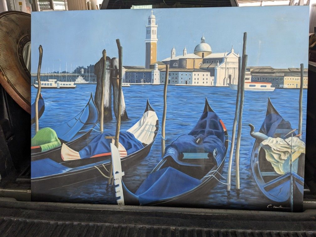 Venice Oil On Canvas Painting 