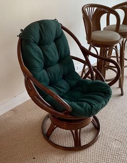 Bamboo Swivel Chairs Easy By Angraves Of Leiceste.