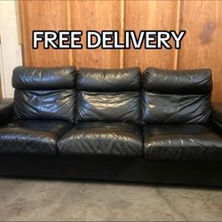 Leather Couch - Free Delivery 