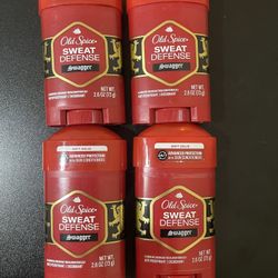 4pack Old Spice Men's Antiperspirant Deodorant Sweat Defense Pure Sport Plus Stronger Swagger, 2.6 oz