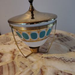 Fire King  Vintage Metal Chafing Stand With Bowl