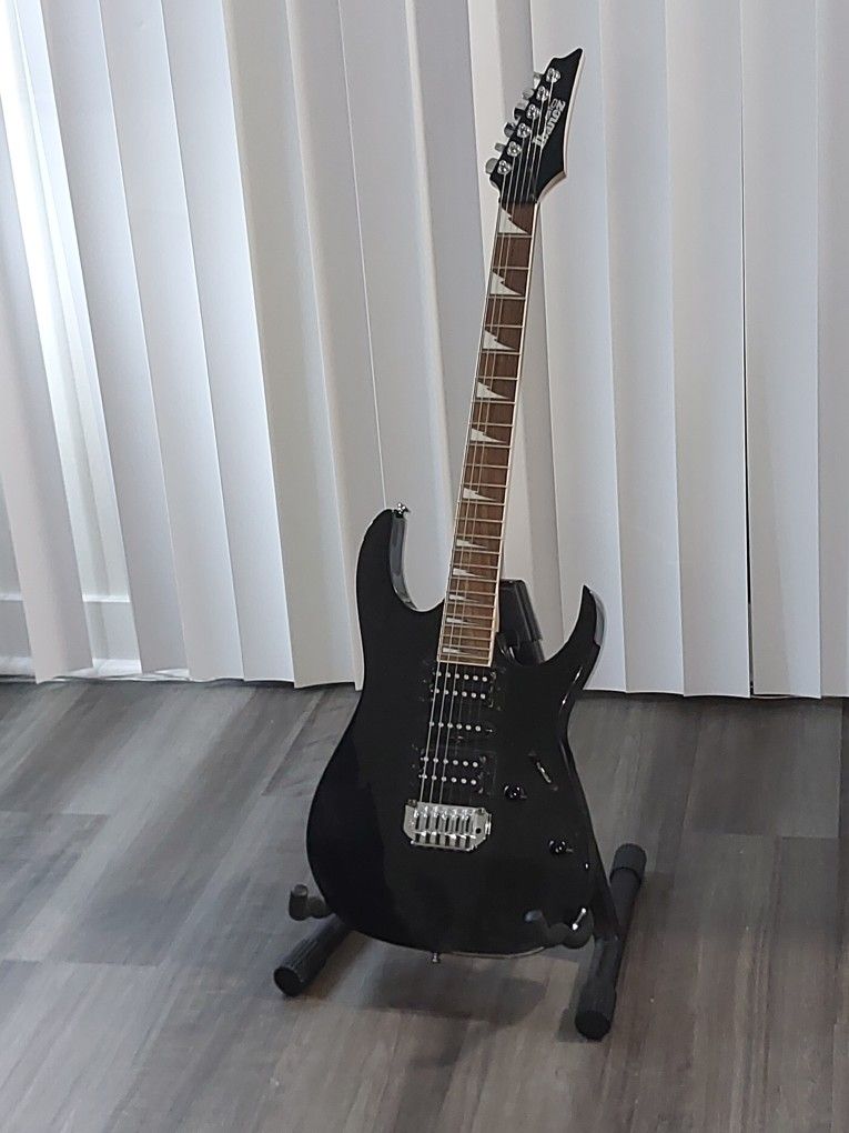 Ibanez Guitar With Marshall Amp