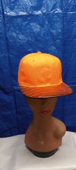 Orange Faux Gator Brim Airbrushed.