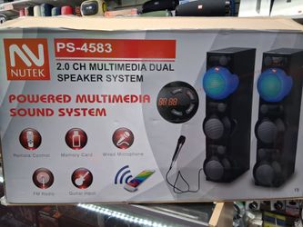 Double set powered Bluetooth speaker.  Brand new
