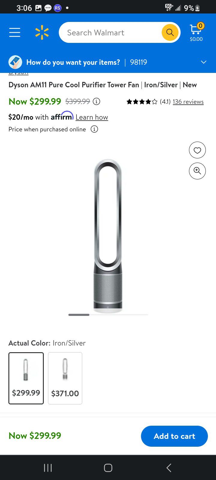 Dyson Am11 Pure Cool Purifying Tower Fan