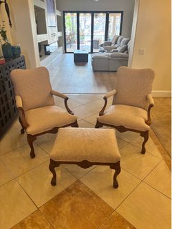 Luxury Chairs with Footstool