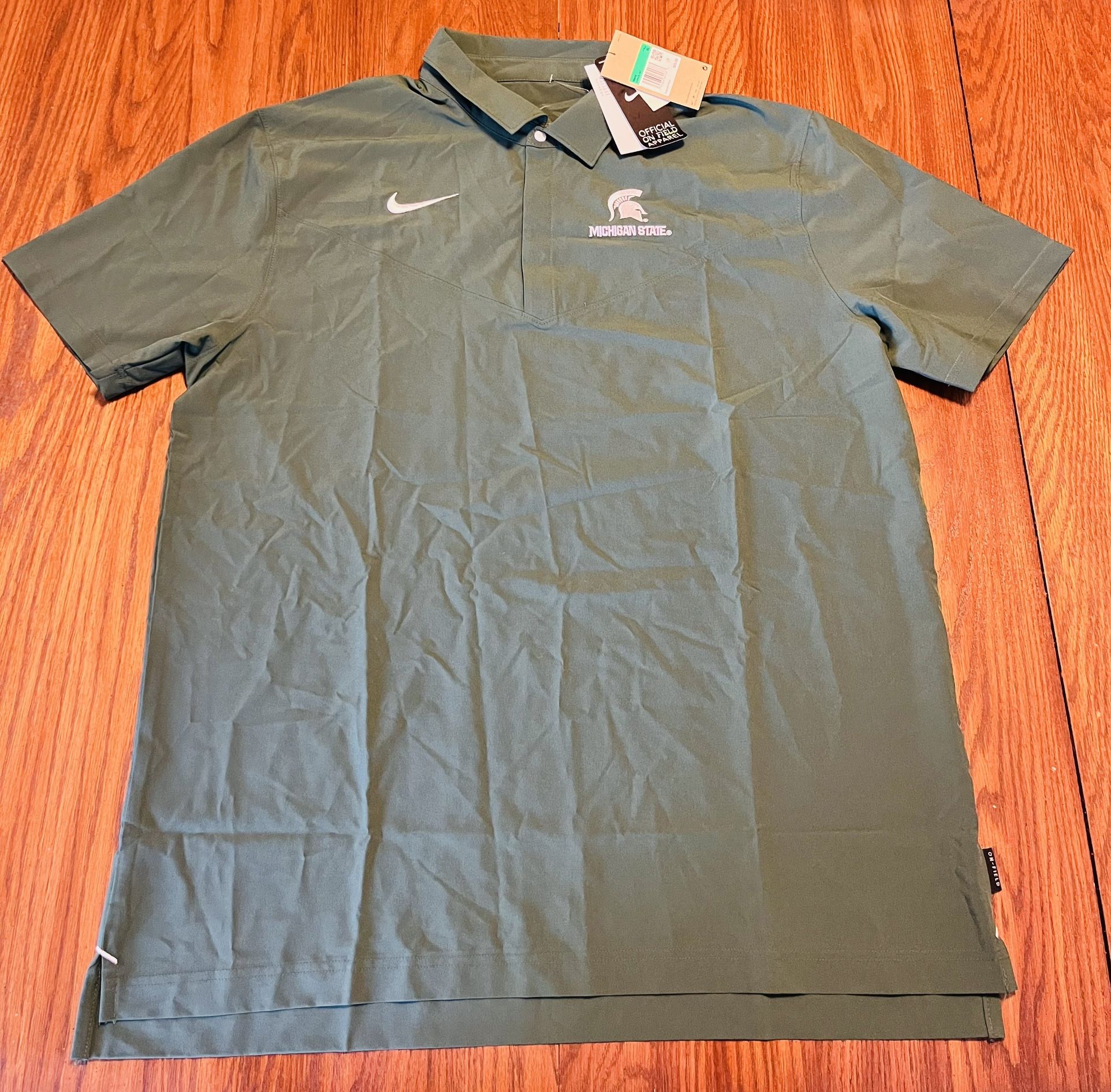 Short Sleeve Polo Michigan State Nike Polo Nike Polo Green Dri Fit