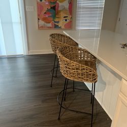 Wicker Indoor Bar Stools