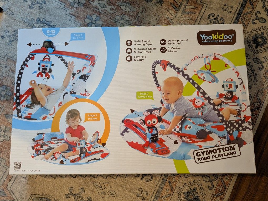 Yookidoo Gymotion Robo Playland - 3 Stage Activity Gym And Play Mat