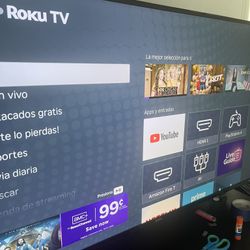 onn 50” Class 4K UHD (2160P) LED Roku Smart Television 