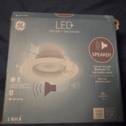 GE Lighting LED+ Speaker 6" Recessed Downlight Fixture, Soft White, Bluetooth Speaker, Remote