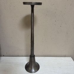 Tall Antique Brass Pillar Candleholder