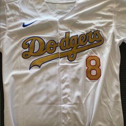 White Gold Stitched Los Angeles Dodgers Kike Hernandez Championship Jersey