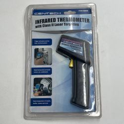Cen-Tech Infrared Thermometer with Class II Laser Targeting – Item #69465 - New