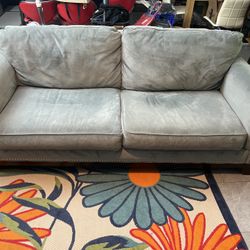 Studded Light Blue Couch 