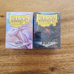 Dragon Shield 100ct Black Matte & White Matte Deck Sleeves