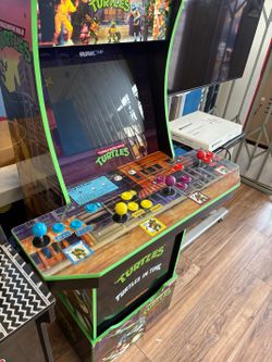 TMNT Turtles in Time 4 Player Arcade Machine w/ stool  |  $0 Down Available!  