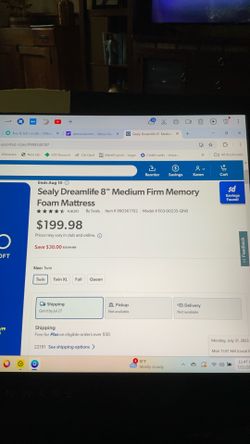 Full/double Size Sealy 8 Inch Memory foam mattress