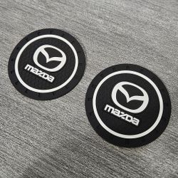 Brand New 2PCS MAZDA Rubber Car Cup Holder Pad Water Cup Slot Non-Slip Mat Universal