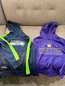 Seahawks + UW Huskies Hoodies Kids Age 6/7