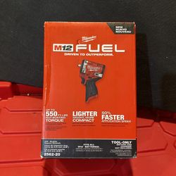 M12 3/8” Stubby Impact. Tool Only 