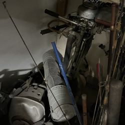 Various Antique Outboard Motors