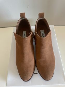 Steve Madden Tan Suede Ankle Booties